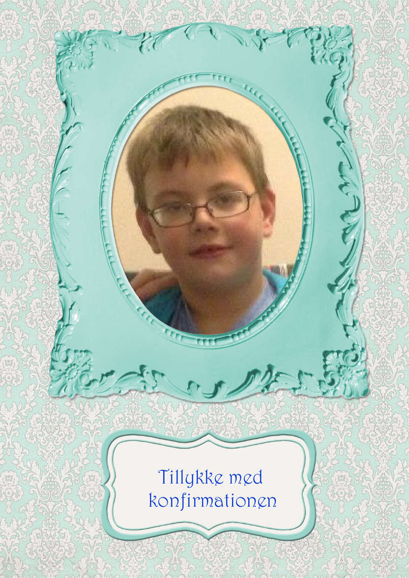 Green Vintage Style Frame Photo Card - card made with Crafty Bob's Card Creator