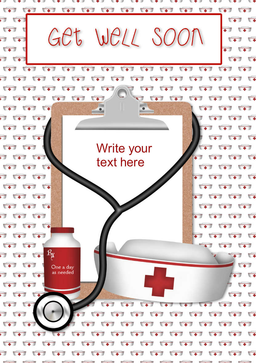 Get Well Soon - card made with Crafty Bob's Card Creator