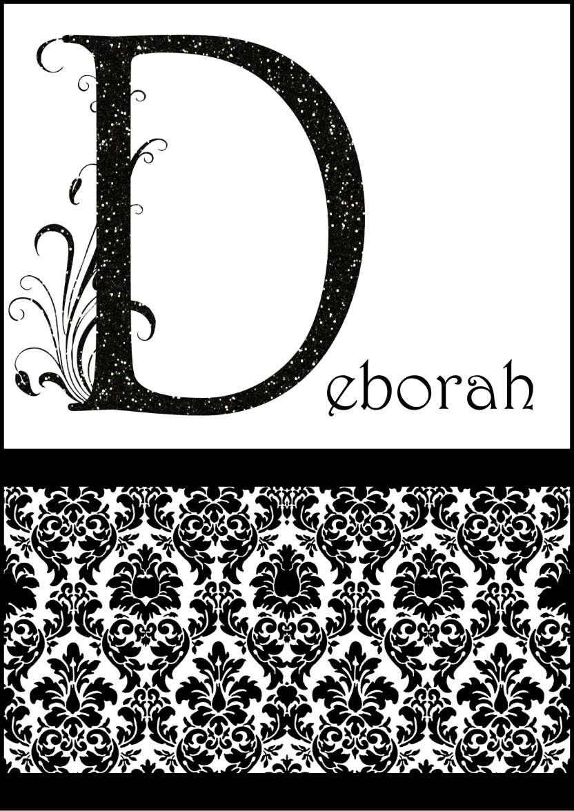 Damask Monogram Letter D Card - card made with Crafty Bob's Card Creator