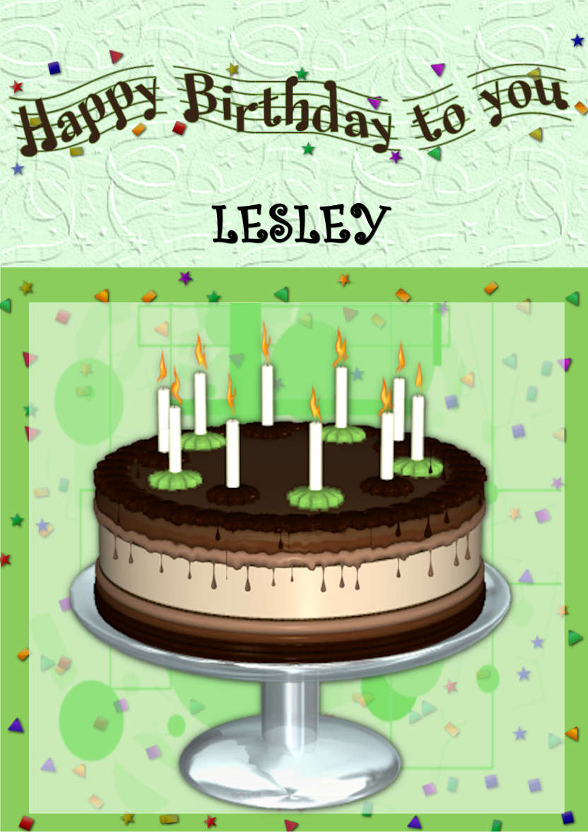 Choc Mint Birthday Cake - card made with Crafty Bob's Card Creator