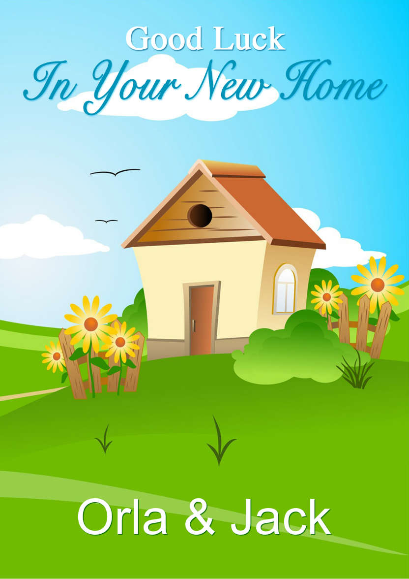 Good Luck in Your New Home Card - card made with Crafty Bob's Card Creator