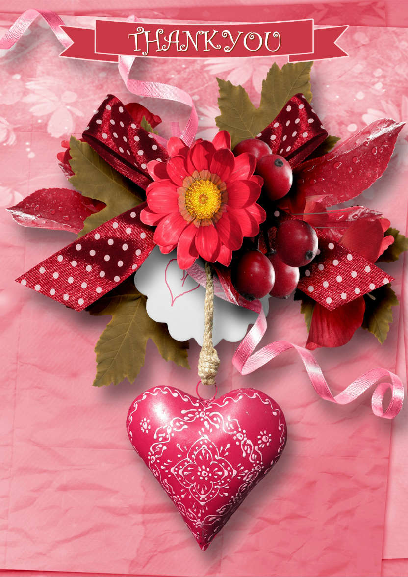 Floral Heart Cluster - card made with Crafty Bob's Card Creator