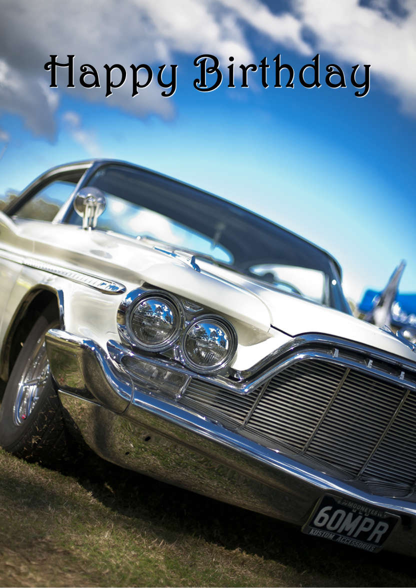Classic Car Card - card made with Crafty Bob's Card Creator