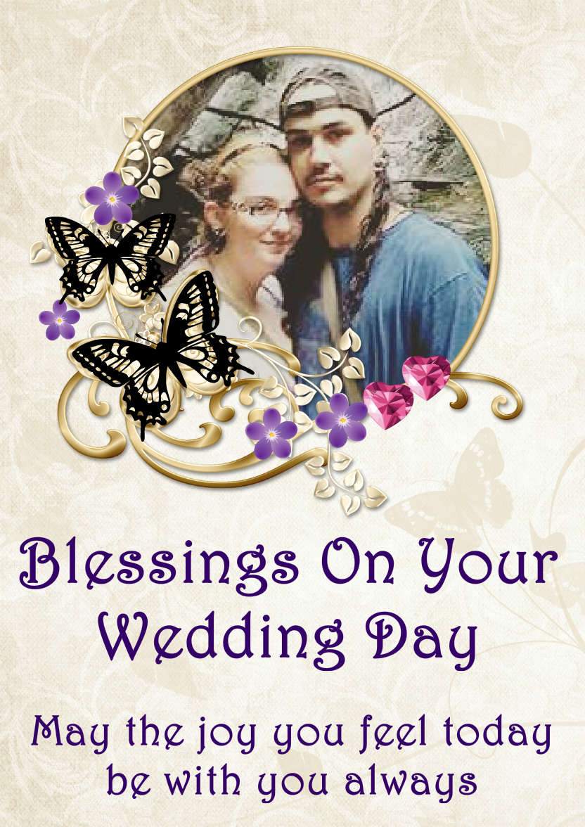 Gold Butterfly Aperture Photo Card - card made with Crafty Bob's Card Creator