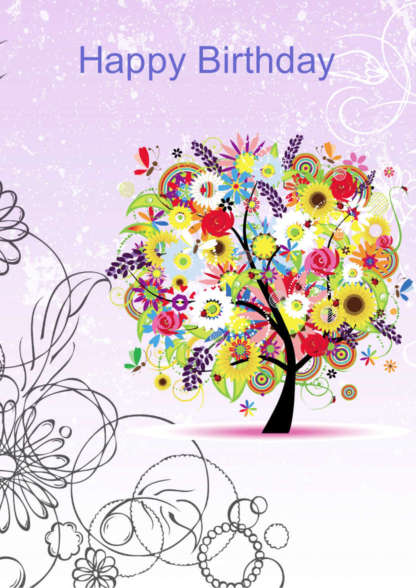 Purple Flourish Background - card made with Crafty Bob's Card Creator