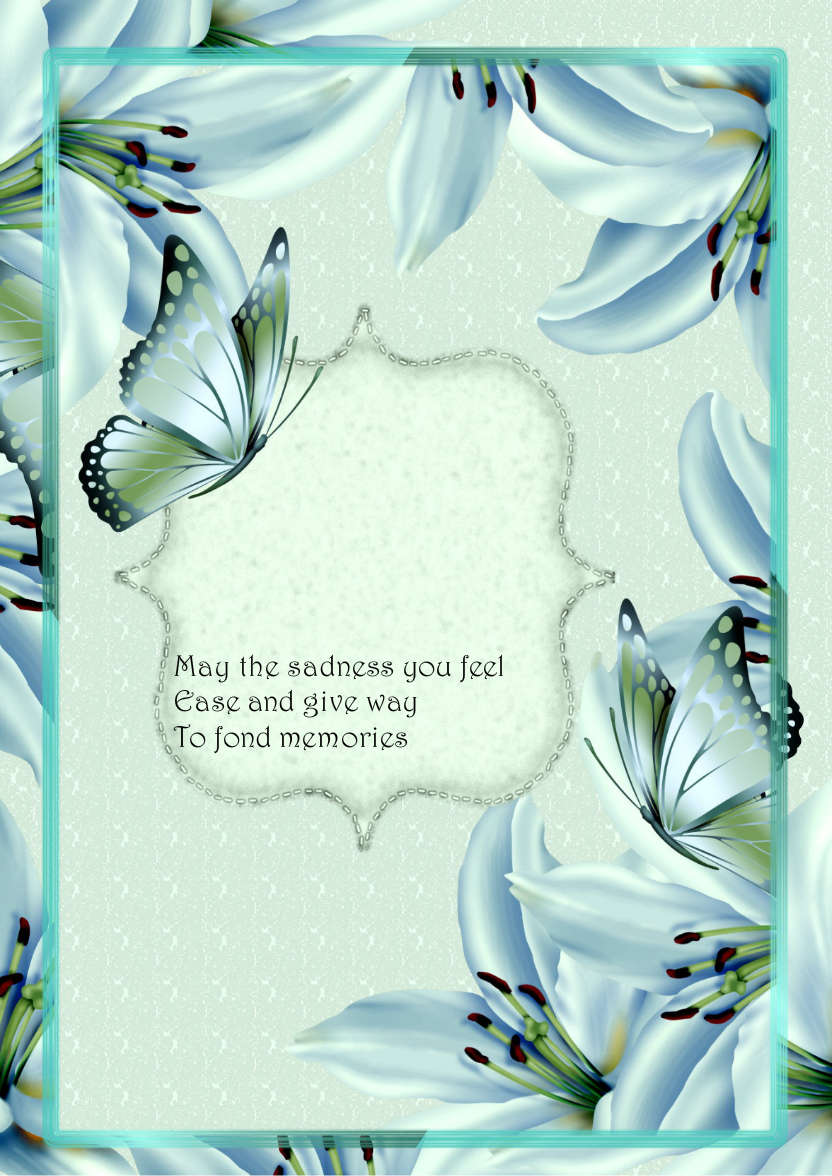 Sympathy Lilies - card made with Crafty Bob's Card Creator
