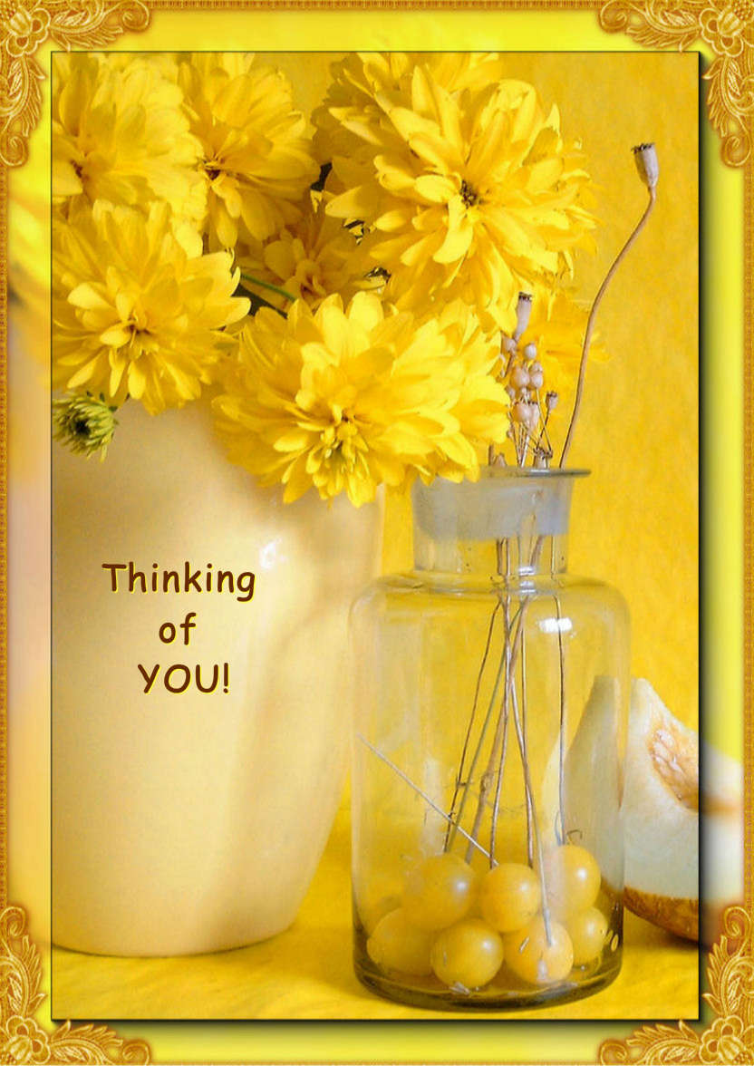 Yellow Floral Birthday - card made with Crafty Bob's Card Creator