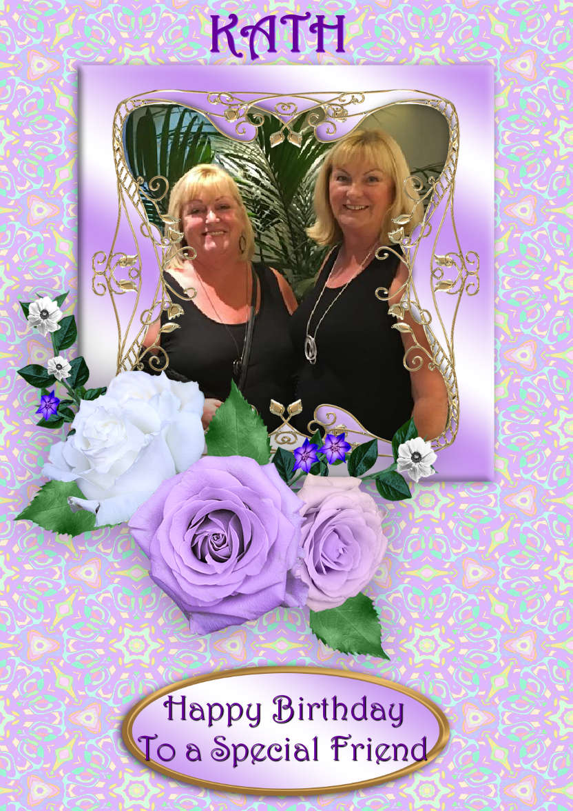 Lilac Roses - card made with Crafty Bob's Card Creator