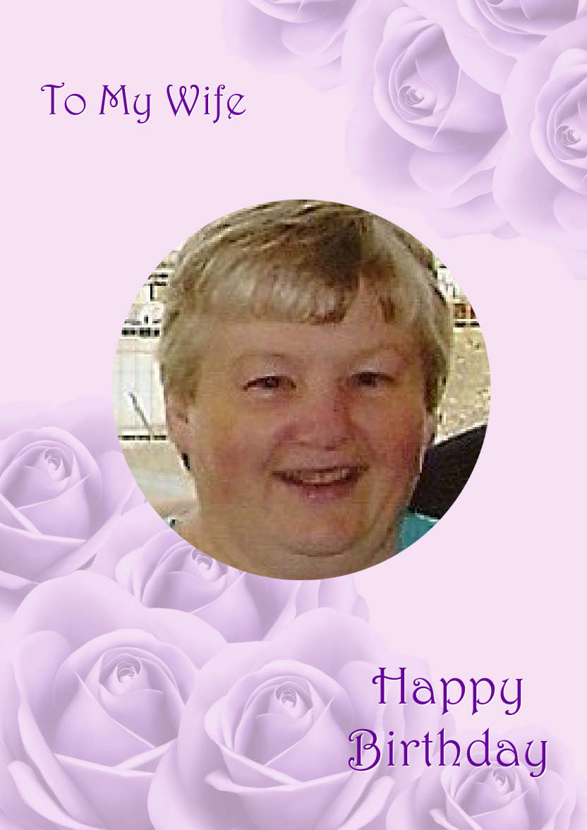 Purple Roses Background - card made with Crafty Bob's Card Creator
