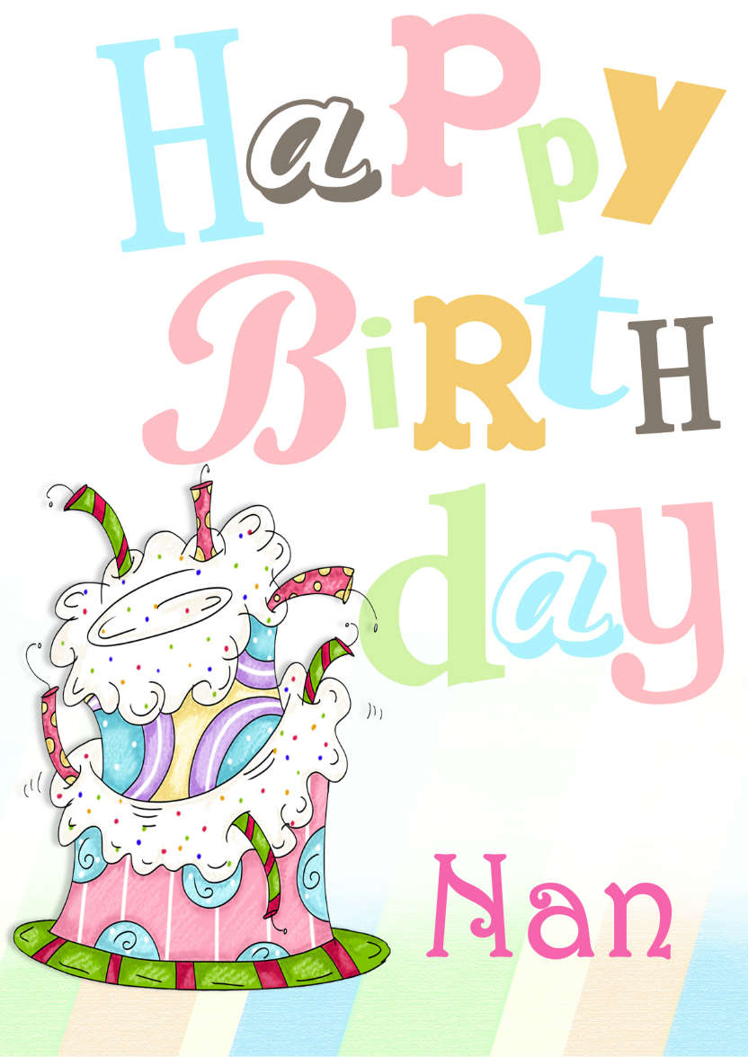 Funky Birthday Cake Card - card made with Crafty Bob's Card Creator