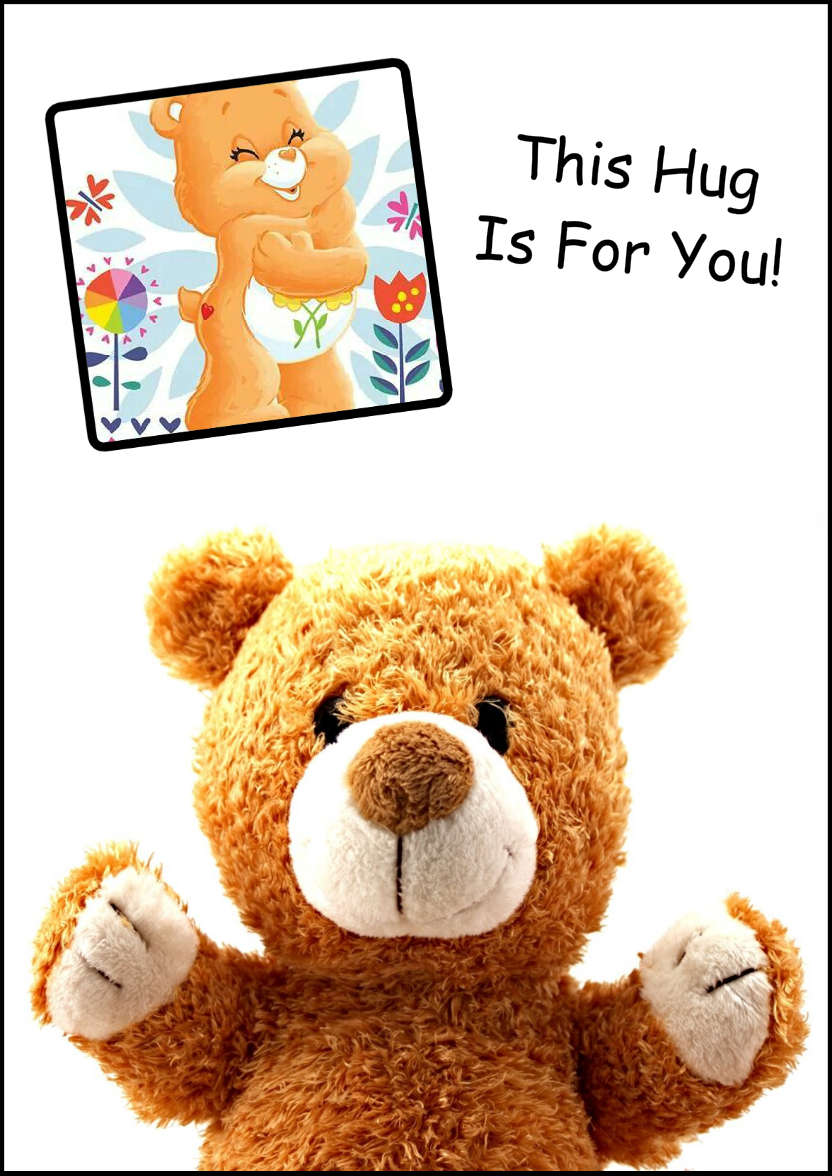 Bear Hug Aperture Card - card made with Crafty Bob's Card Creator