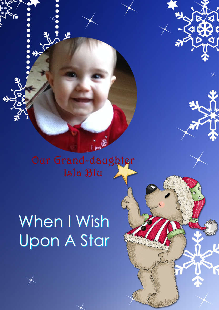 When I Wish Upon a Star Christmas Aperture Card Front - card made with Crafty Bob's Card Creator