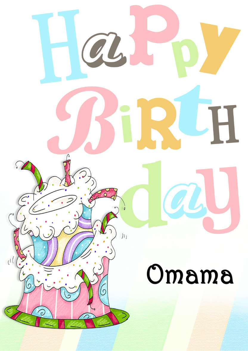 Funky Birthday Cake Card - card made with Crafty Bob's Card Creator