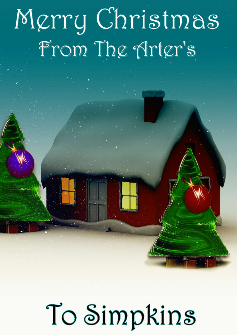 Chistmas from Our House to Yours - card made with Crafty Bob's Card Creator