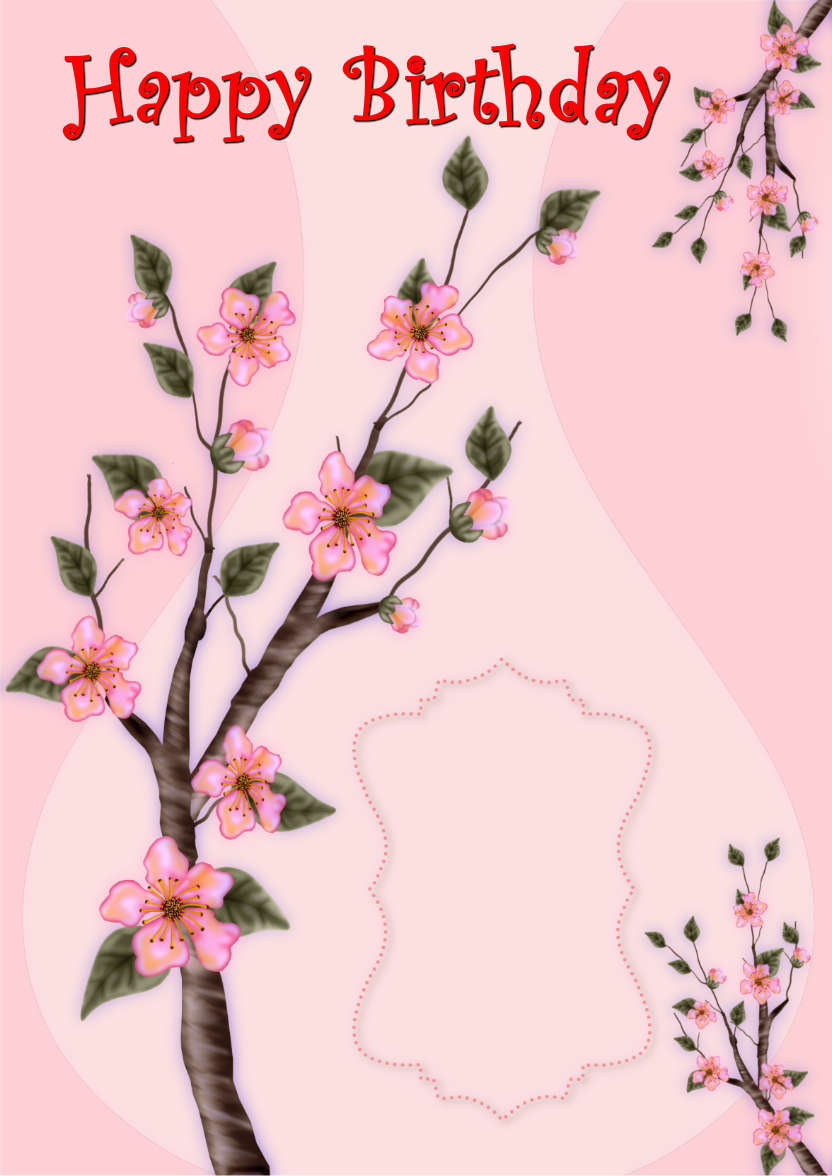 Apple Blossom - card made with Crafty Bob's Card Creator