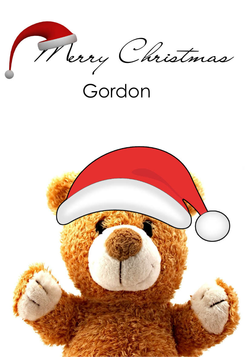 Christmas Bear Hug - card made with Crafty Bob's Card Creator