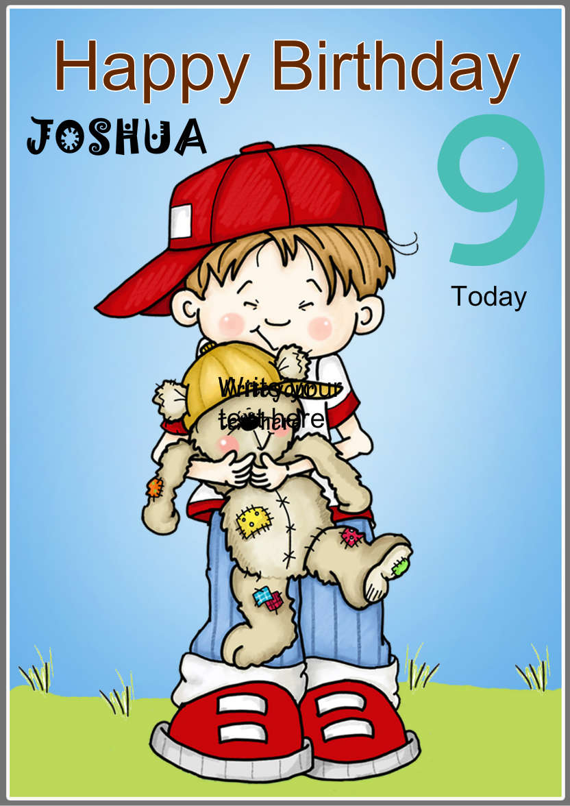 Birthday Bear Hugs - card made with Crafty Bob's Card Creator