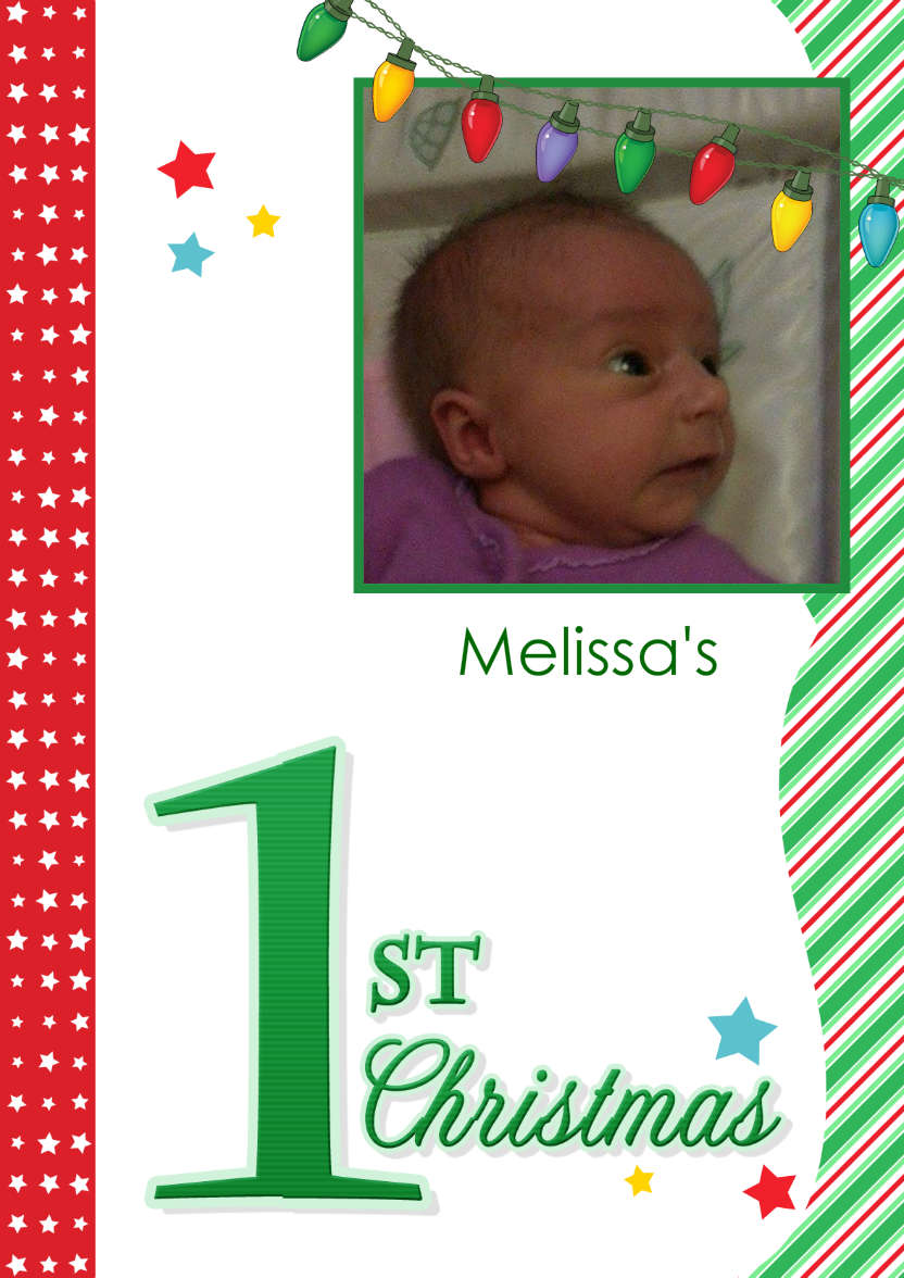 Stars and Stripes First Christmas Aperture Card - card made with Crafty Bob's Card Creator