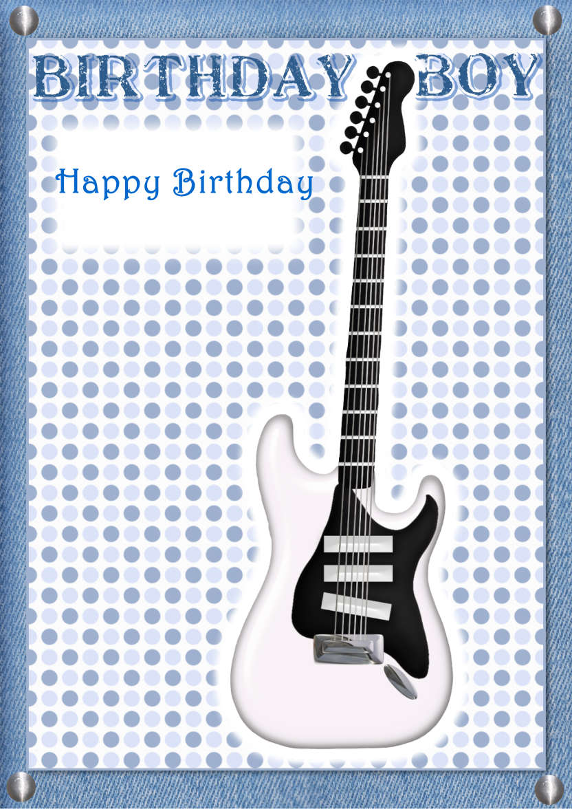 Guitar Fan - card made with Crafty Bob's Card Creator