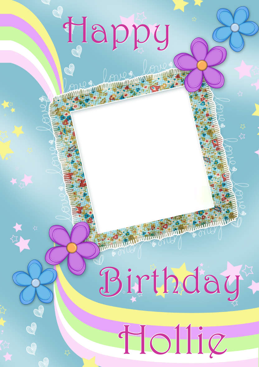 Pretty Flower Frame - card made with Crafty Bob's Card Creator