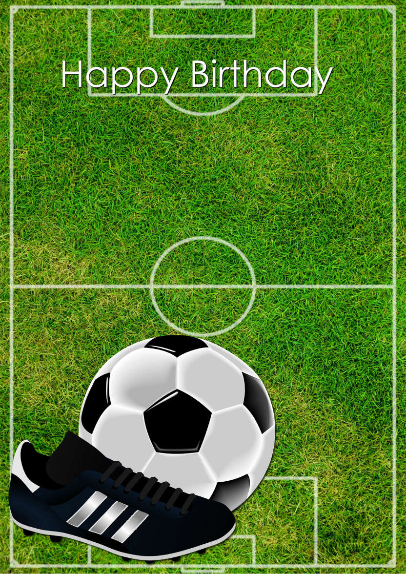 Football Pitch Card - card made with Crafty Bob's Card Creator