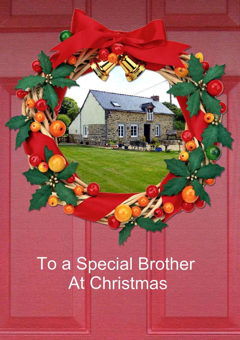 Christmas Door Photo Card - card made with Crafty Bob's Card Creator
