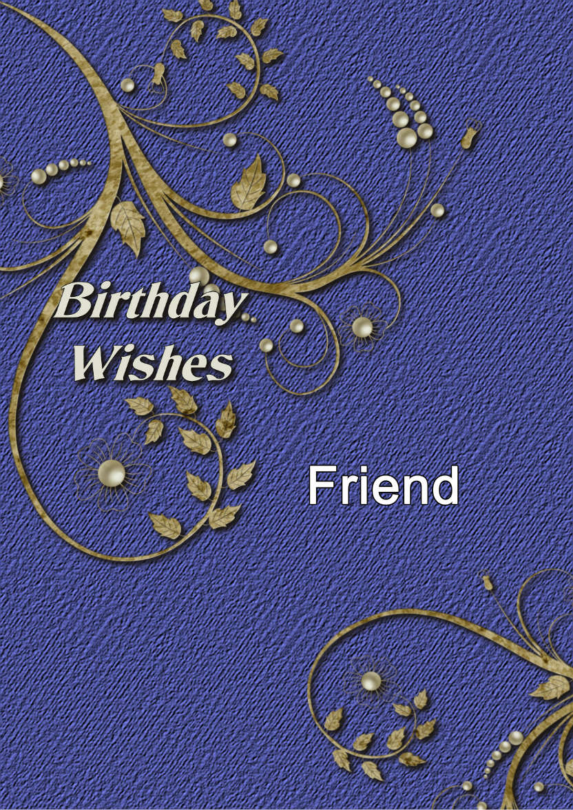 Golden Leaf - Birthday Card - card made with Crafty Bob's Card Creator