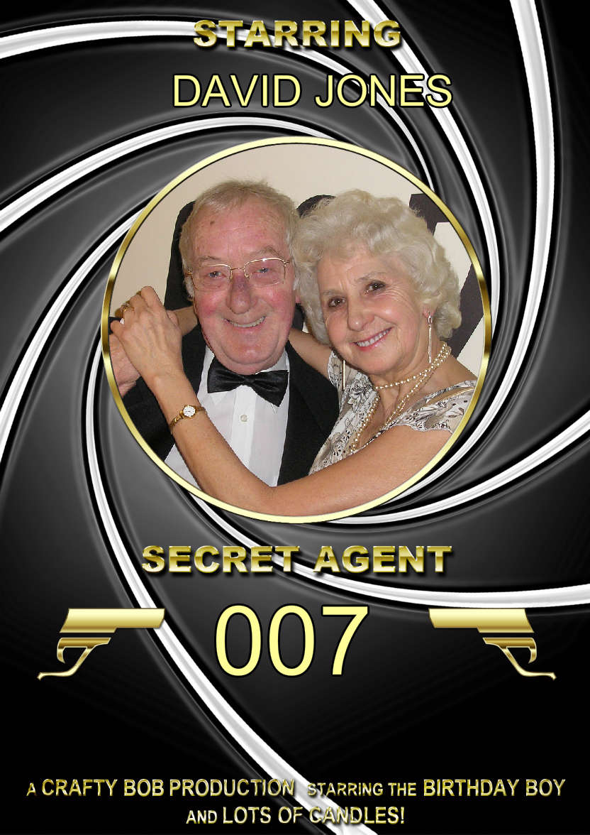 Spoof Secret Agent Photo Card - card made with Crafty Bob's Card Creator