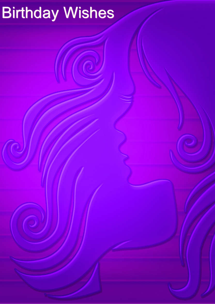 Purple Girl's Profile Card - card made with Crafty Bob's Card Creator