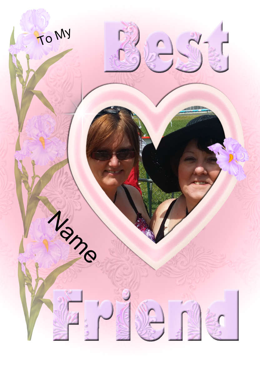Best Friend - card made with Crafty Bob's Card Creator