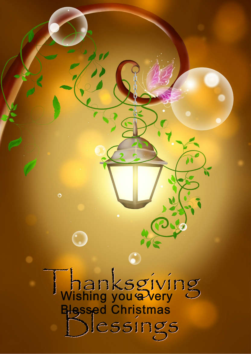 Fantasy Thanksgiving Card - card made with Crafty Bob's Card Creator