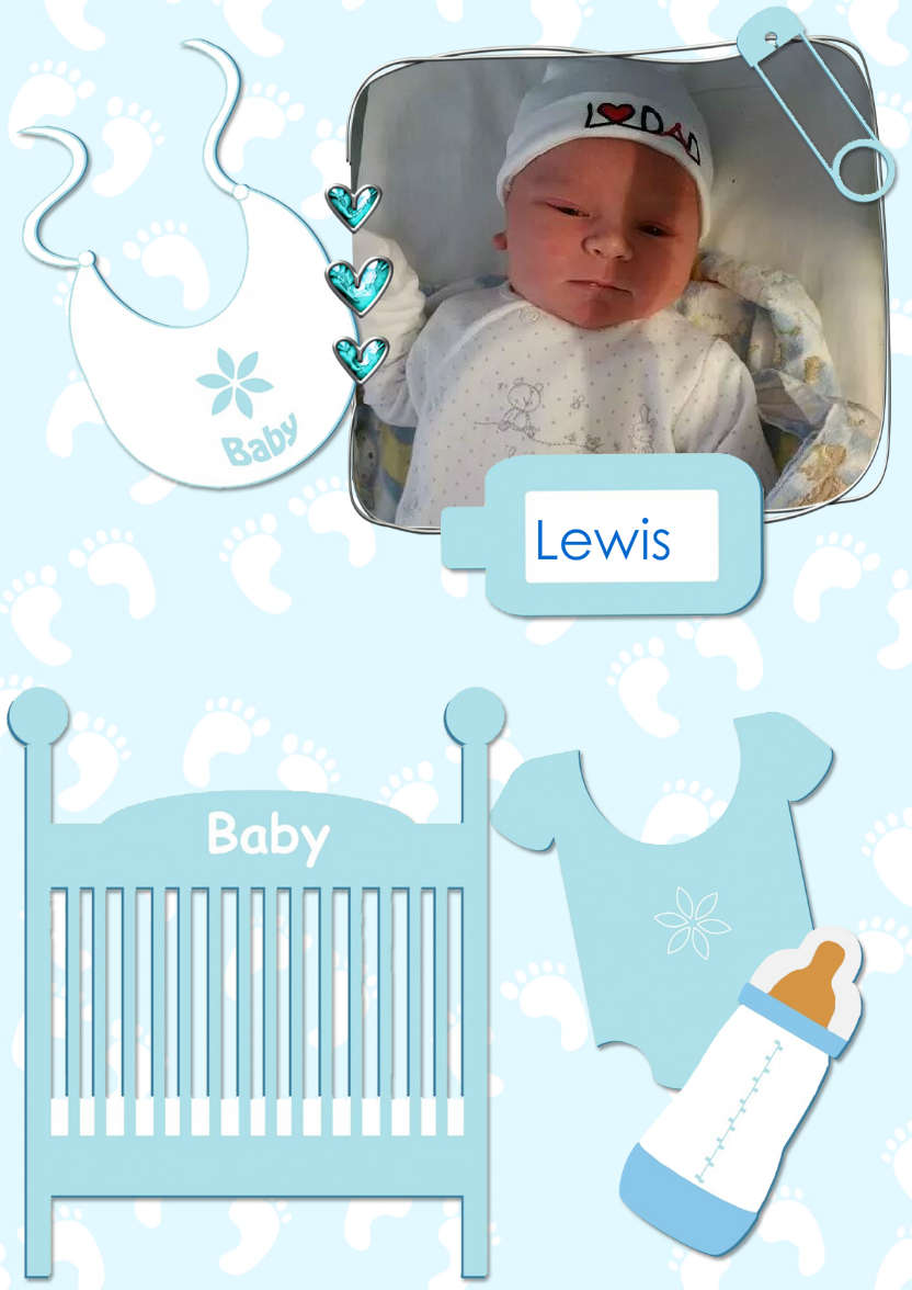 Baby Boy Aperture - card made with Crafty Bob's Card Creator