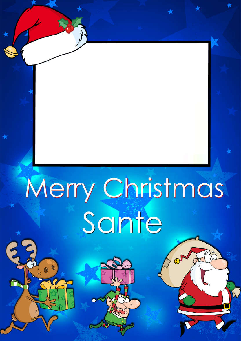 Santa and Friends Photo Card - card made with Crafty Bob's Card Creator