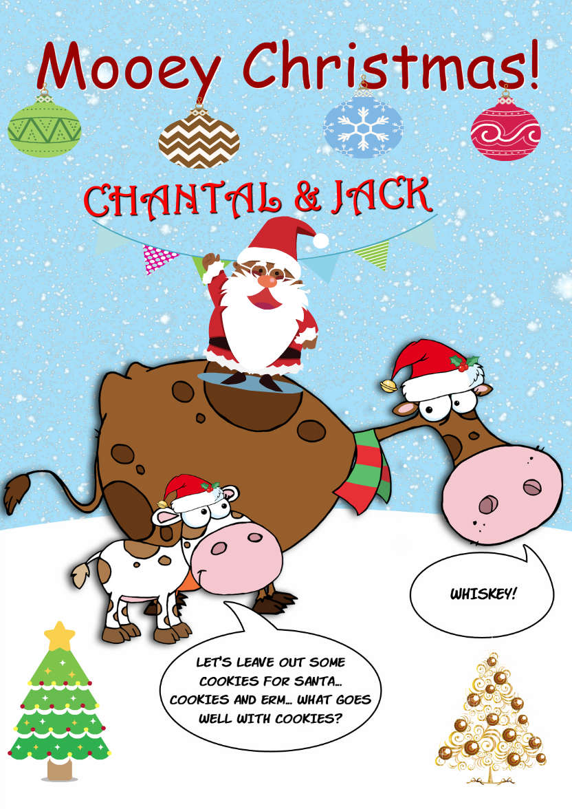 Christmas Cows - card made with Crafty Bob's Card Creator