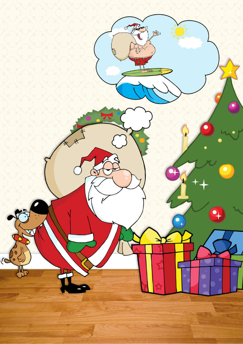 Fed Up Santa - card made with Crafty Bob's Card Creator
