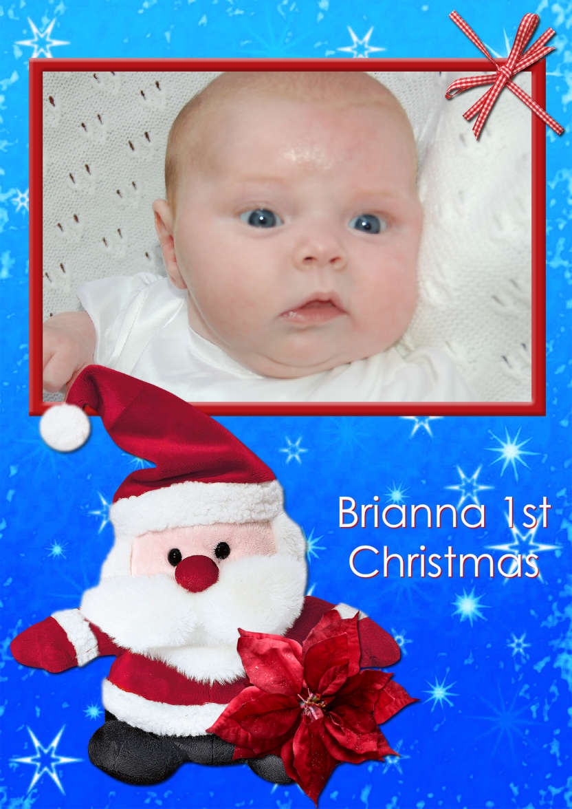 Cute Cuddly Santa - card made with Crafty Bob's Card Creator