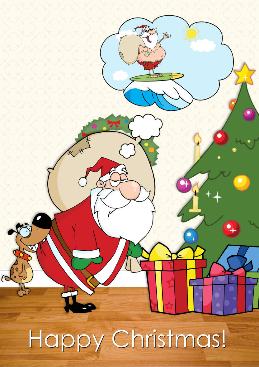 Fed Up Santa - card made with Crafty Bob's Card Creator