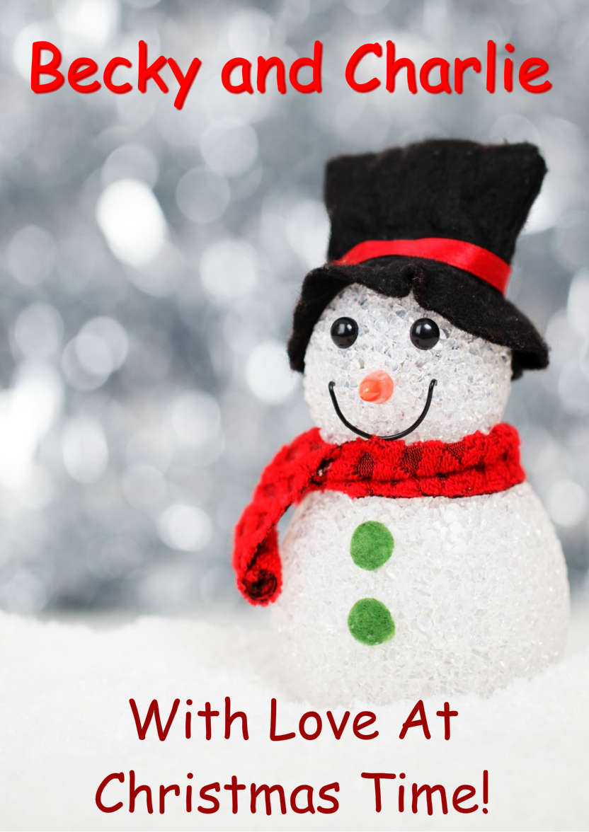 Cute Snowman - card made with Crafty Bob's Card Creator