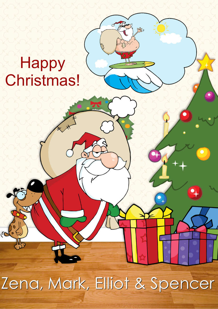 Fed Up Santa - card made with Crafty Bob's Card Creator