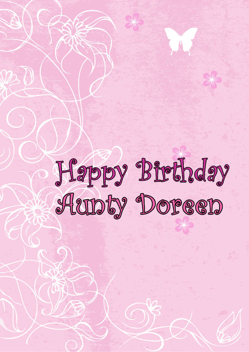 Pink Butterfly Background - card made with Crafty Bob's Card Creator