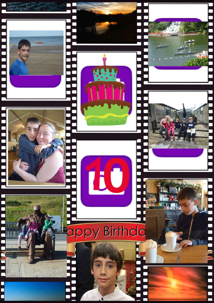Film Strip Multi Photo Card - card made with Crafty Bob's Card Creator