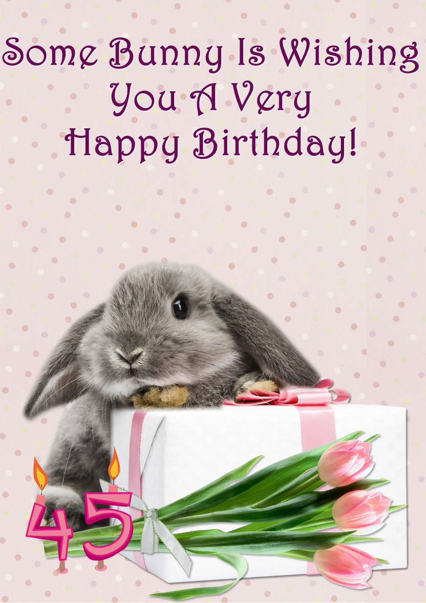 Some Bunny Birthday - card made with Crafty Bob's Card Creator