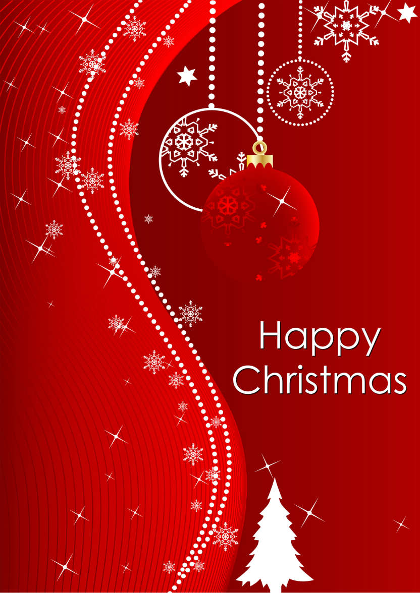 Red Christmas Baubles - card made with Crafty Bob's Card Creator