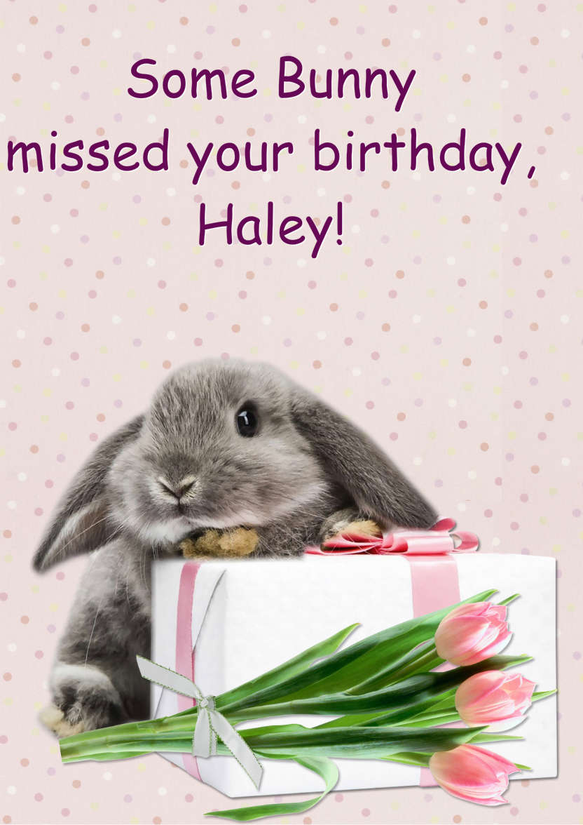 Some Bunny Birthday - card made with Crafty Bob's Card Creator