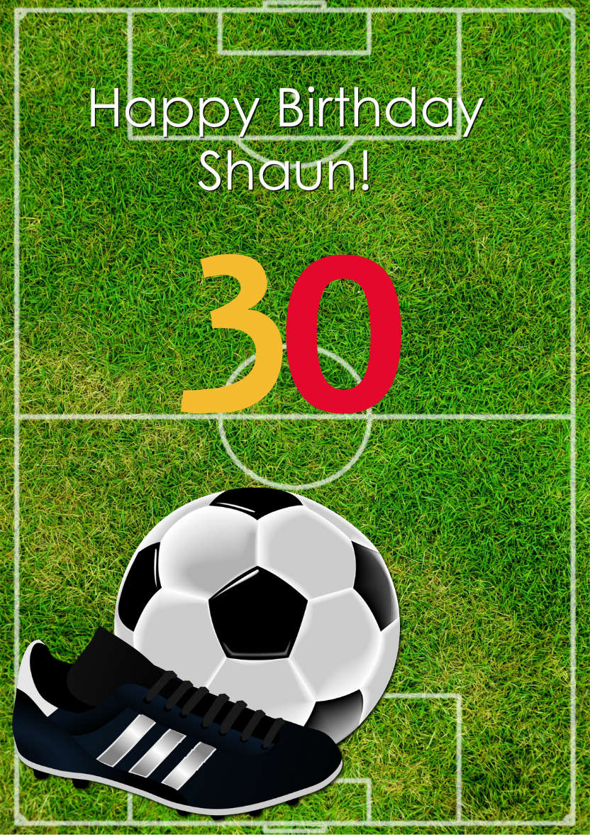 Football Pitch Card - card made with Crafty Bob's Card Creator