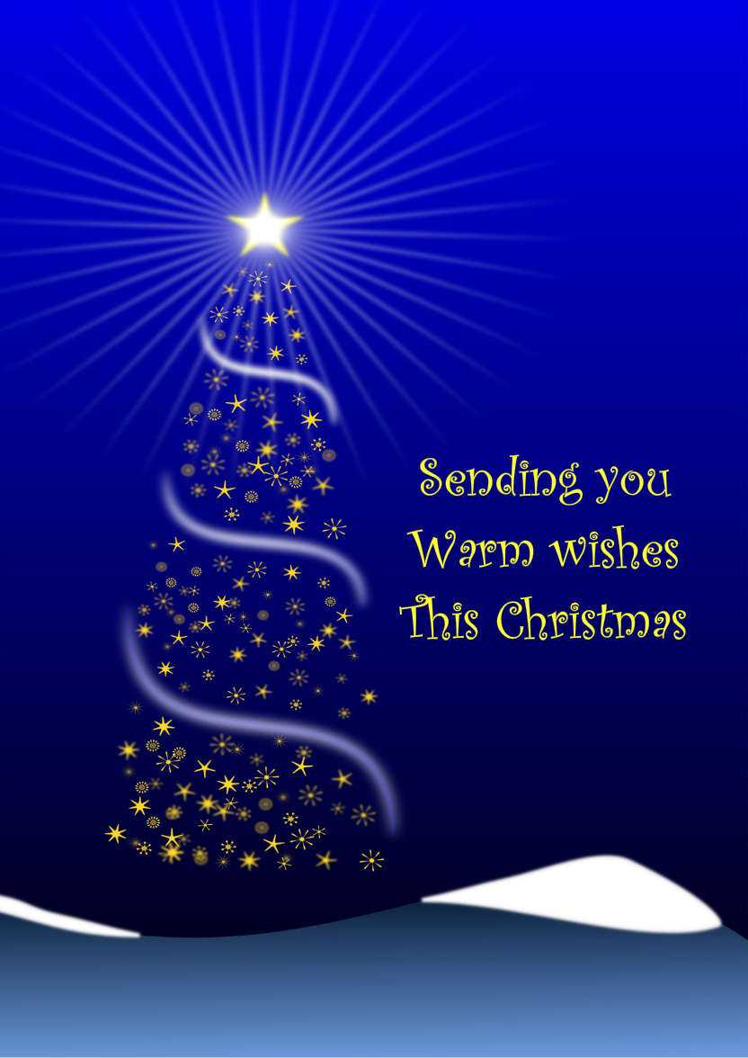 Christmas Tree Glow - card made with Crafty Bob's Card Creator