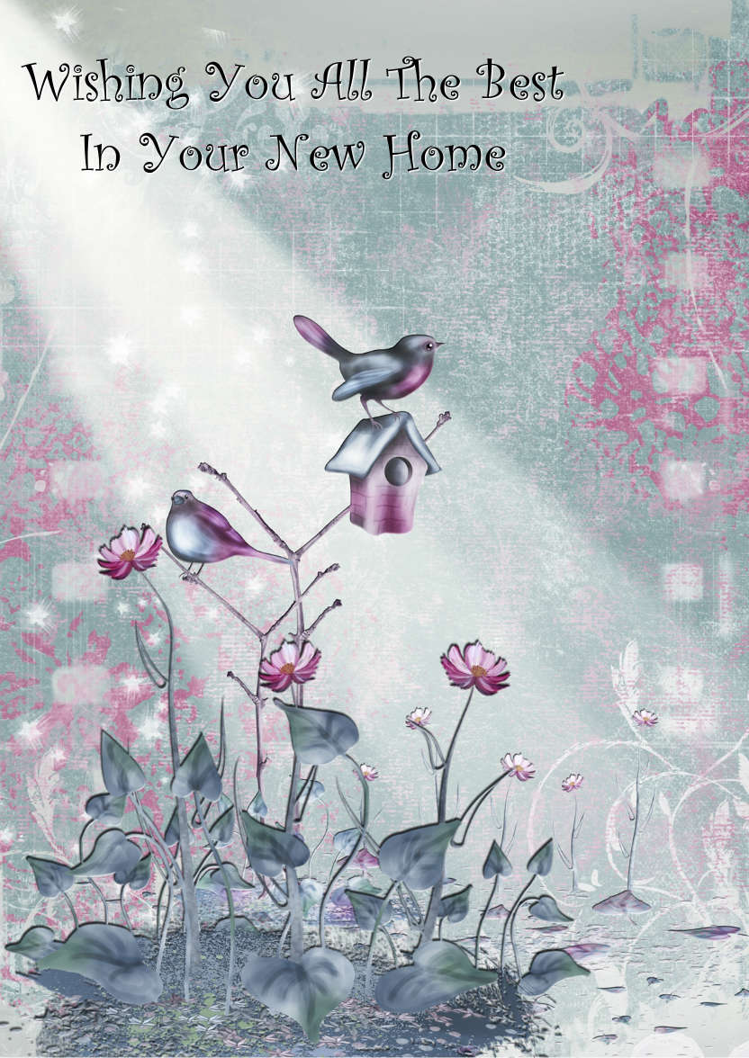 Fantasy Bird House - card made with Crafty Bob's Card Creator