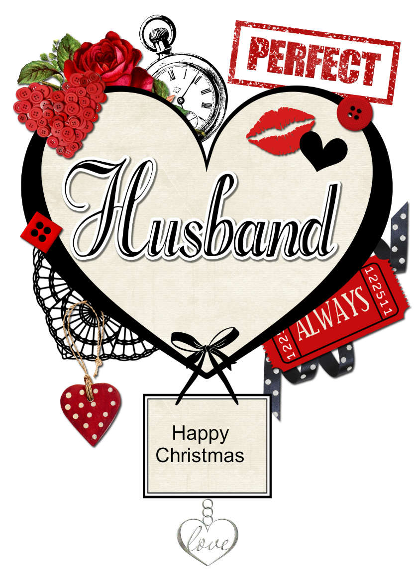 Husband Collage Heart - card made with Crafty Bob's Card Creator
