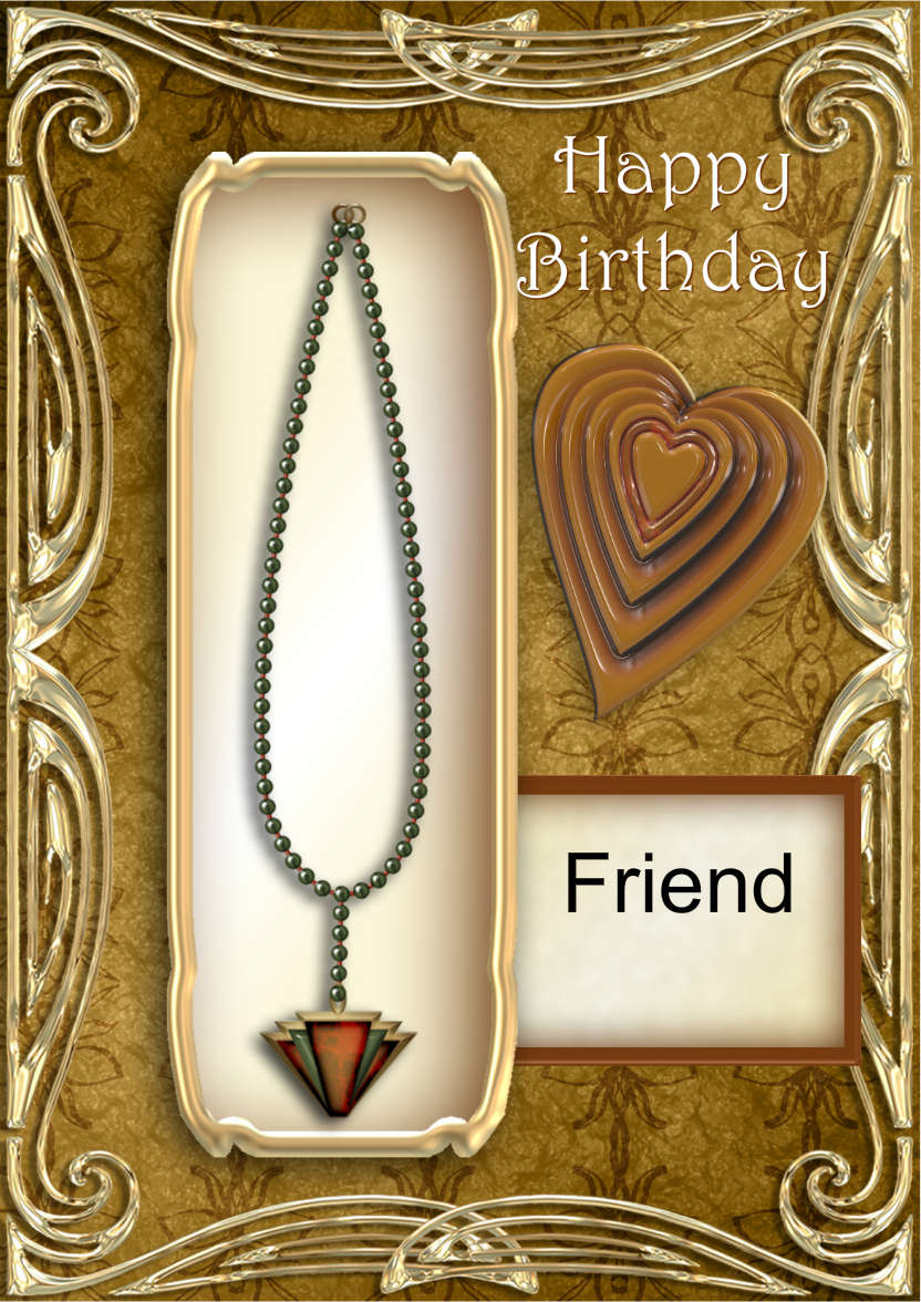Art Deco Necklace - card made with Crafty Bob's Card Creator
