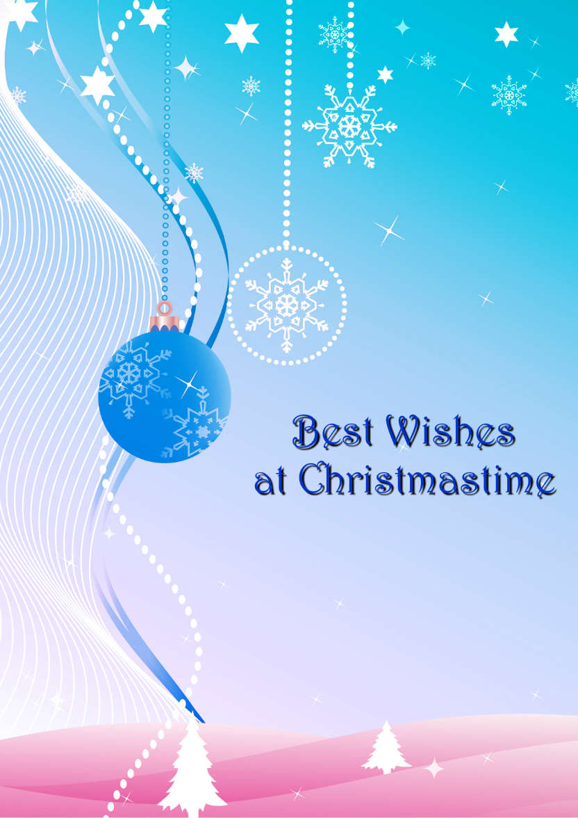 Christmas Sunset Decorative Card Front - card made with Crafty Bob's Card Creator